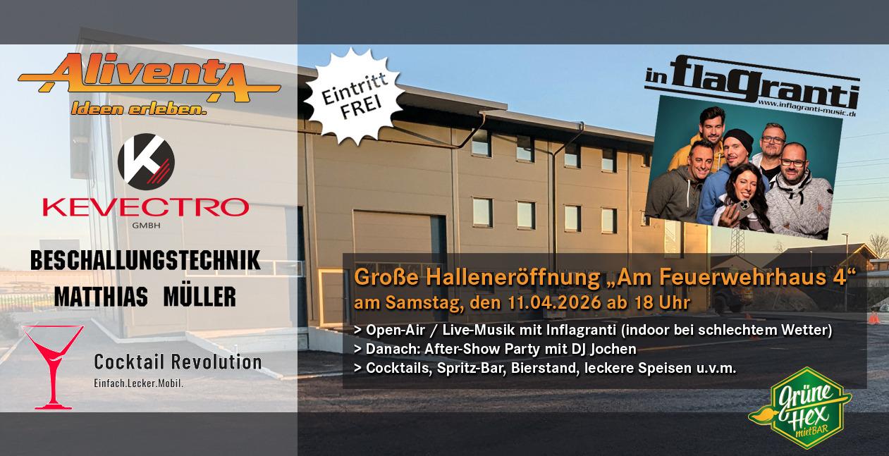 Große Halleneröffnung "Am Feuerwehrhaus 4"